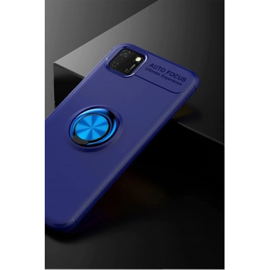 Mey İthalat® Huawei Y5P Kılıf Range Yüzüklü Silikon - Mavi