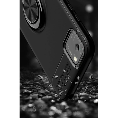Mey İthalat® Huawei Y5P Kılıf Range Yüzüklü Silikon - Mavi