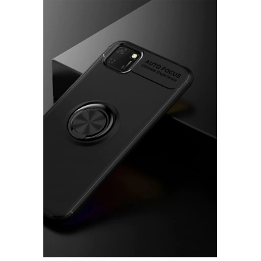 Mey İthalat® Huawei Y5P Kılıf Range Yüzüklü Silikon - Siyah