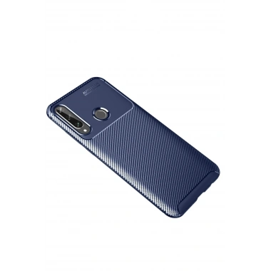 Mey İthalat®  Huawei Y6P Kılıf Auto Focus Karbon Kapak - Lacivert