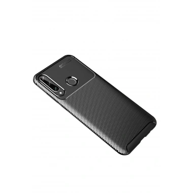 Mey İthalat®  Huawei Y6P Kılıf Auto Focus Karbon Kapak - Siyah