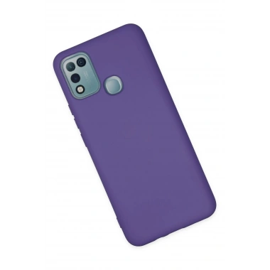 Mey İthalat®  İnfinix Hot 10 Play Kılıf Nano içi Kadife Silikon - Mor