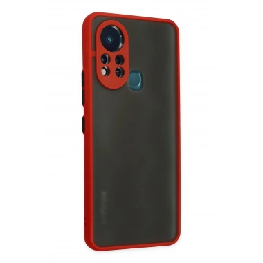 Mey İthalat®  İnfinix Hot 11s Kılıf Montreal Silikon Kapak - Kırmızı