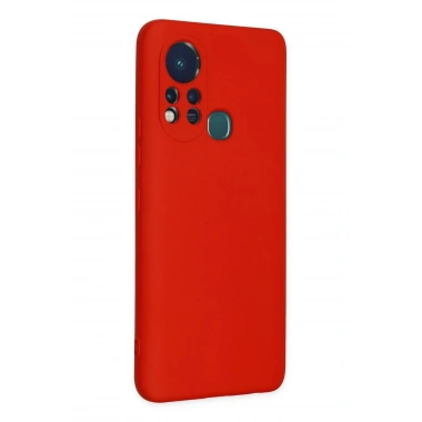 Mey İthalat®  İnfinix Hot 11s Kılıf Nano içi Kadife Silikon - Kırmızı