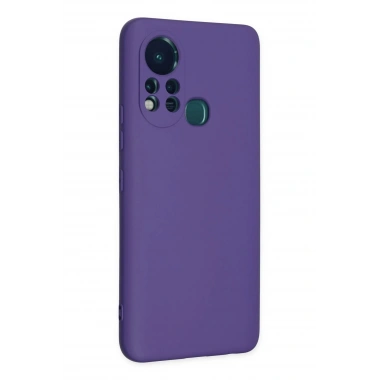 Mey İthalat®  İnfinix Hot 11s Kılıf Nano içi Kadife Silikon - Mor