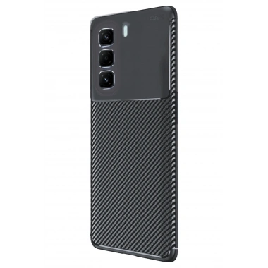 Mey İthalat®  İnfinix Hot 50 4G Kılıf Auto Focus Karbon Kapak - Siyah