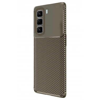 Mey İthalat®  İnfinix Hot 50 Pro Plus 4G Auto Focus Karbon Kapak - Kahverengi