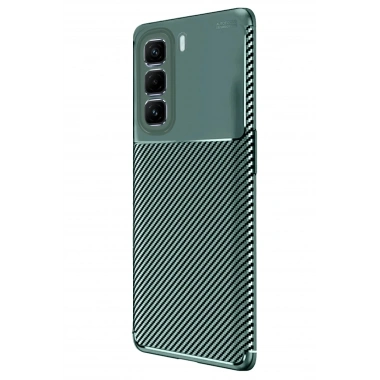 Mey İthalat®  İnfinix Hot 50 Pro Plus 4G Auto Focus Karbon Kapak - Koyu Yeşil