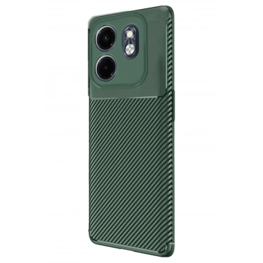 Mey İthalat®  İnfinix Smart 9 Kılıf Auto Focus Karbon Kapak - Koyu Yeşil