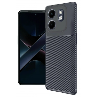 Mey İthalat®  İnfinix Smart 9 Kılıf Auto Focus Karbon Kapak - Lacivert