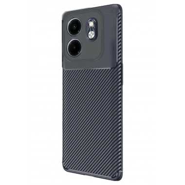 Mey İthalat®  İnfinix Smart 9 Kılıf Auto Focus Karbon Kapak - Lacivert