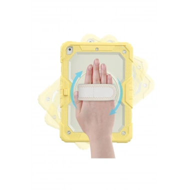Mey İthalat®  iPad 10.2 (7.nesil) Kılıf Strap New Tablet Kapak - Sarı