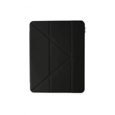 Mey İthalat®   iPad 10.2 (8.nesil) Kılıf Kalemlikli Mars Tablet Kılıfı - Siyah