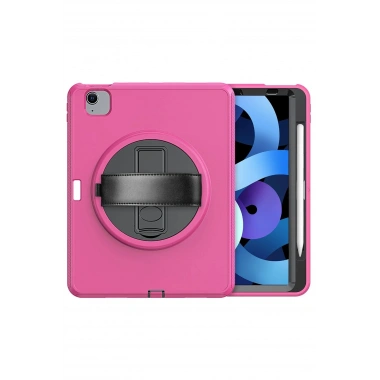 Mey İthalat® iPad 2022 10.9 (10.nesil) Kılıf Hand Strap Tablet Kılıfı - Pembe