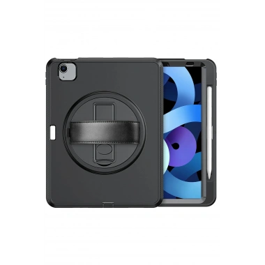 Mey İthalat®  iPad 2022 10.9 (10.nesil) Kılıf Hand Strap Tablet Kılıfı - Siyah