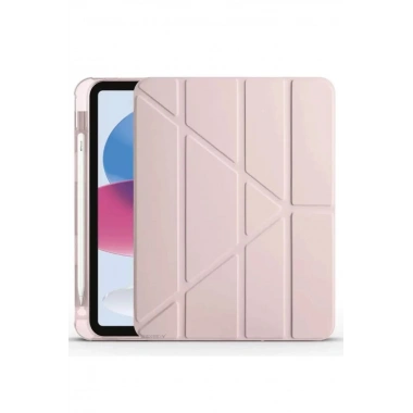 Mey İthalat®  iPad 2022 10.9 (10.nesil) Kılıf Kalemlikli Mars Tablet Kılıfı - Rose Gold