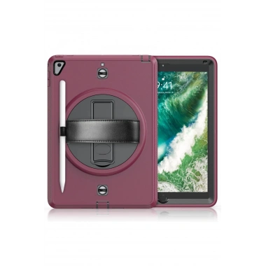 Mey İthalat®  iPad 5 Air 9.7 Kılıf Strap-C Otterbox Tablet Kapak - Mürdüm