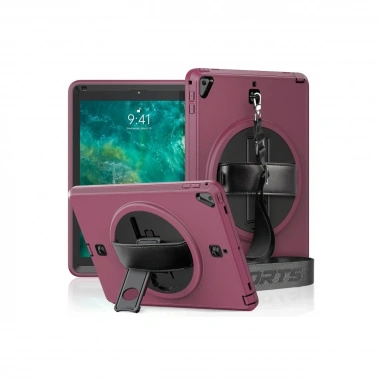 Mey İthalat®  iPad 5 Air 9.7 Kılıf Strap-C Otterbox Tablet Kapak - Mürdüm