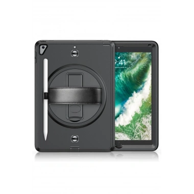 Mey İthalat®  iPad 5 Air 9.7 Kılıf Strap-C Otterbox Tablet Kapak - Siyah