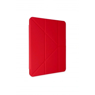 Mey İthalat®  iPad Pro 11 (2018) Kılıf Kalemlikli Mars Tablet Kılıfı - Kırmızı
