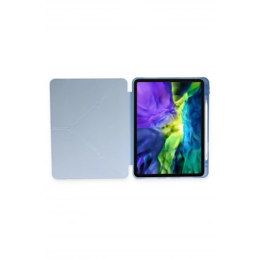 Mey İthalat®  iPad Pro 11 (2021) Kılıf Kalemlikli Hugo Tablet Kılıfı - Mavi
