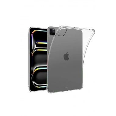 Mey İthalat® iPad Pro 11 (2024) Kılıf Anti Shock Tablet Silikon - Şeffaf