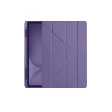 Mey İthalat® iPad Pro 11 (2024) Kılıf Kalemlikli Hugo Tablet Kılıfı - Mor