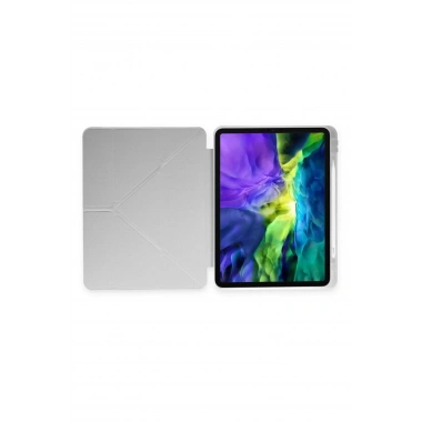 Mey İthalat®  iPad Pro 11 (2024) Kılıf Kalemlikli Mars Tablet Kılıfı - Gri