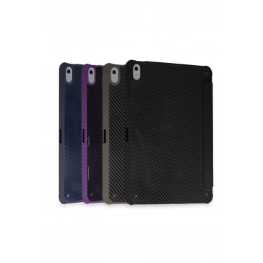 Mey İthalat® iPad Pro 13 (2024) Kılıf Color Karbon Tablet Kılıfı - Koyu Gri