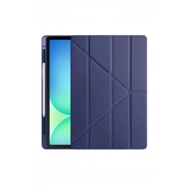 Mey İthalat® iPad Pro 13 (2024) Kılıf Kalemlikli Hugo Tablet Kılıfı - Lacivert