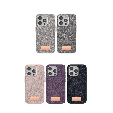 Mey İthalat®   iPhone 11 Bright Simli Kapak - Siyah