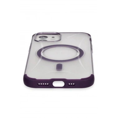 Mey İthalat®  iPhone 11 Hilton Magsafe Kapak - Derin Mor