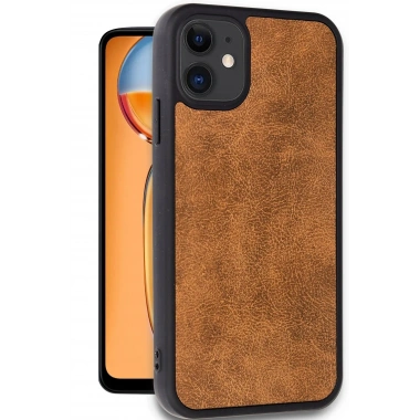 Mey İthalat®   iPhone 11 Kılıf Aras Deri Kapak - Taba
