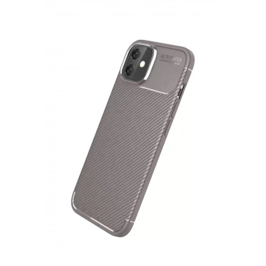 Mey İthalat®   iPhone 11 Kılıf Auto Focus Karbon Kapak - Gri