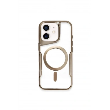 Mey İthalat®  iPhone 11 Kılıf Boyi Magsafe Silikon Kapak - Çöl Titanyum