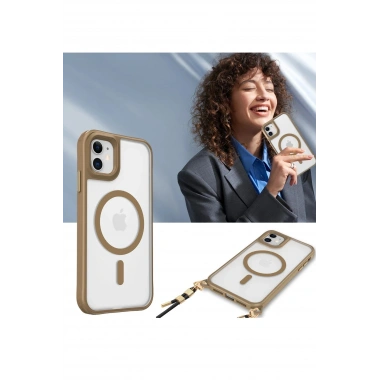Mey İthalat®  iPhone 11 Kılıf Enka Magsafe Silikon Kılıf - Şeffaf
