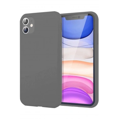 Mey İthalat®  iPhone 11 Kılıf First Silikon - Gri