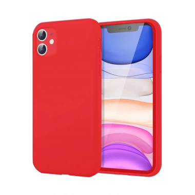 Mey İthalat®   iPhone 11 Kılıf First Silikon - Kırmızı