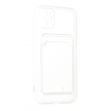 Mey İthalat®  iPhone 11 Kılıf Kart Şeffaf Silikon - Şeffaf