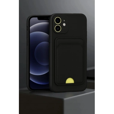 Mey İthalat®  iPhone 11 Kılıf Kelvin Kartvizitli Silikon - Lila