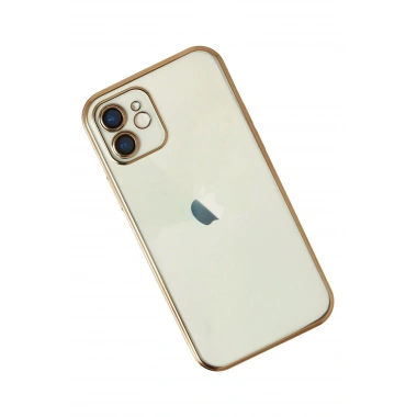 Mey İthalat®  iPhone 11 Kılıf  Lensli Silikon - Gold