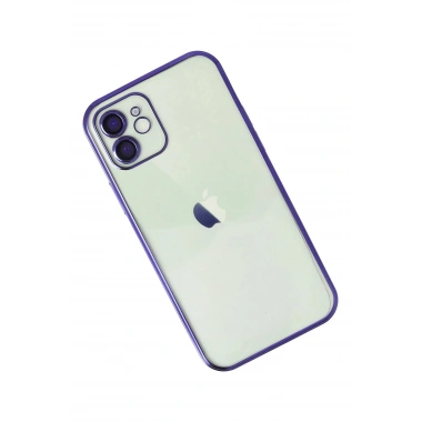 Mey İthalat®  iPhone 11 Kılıf  Lensli Silikon - Mor