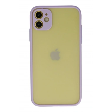 Mey İthalat®  iPhone 11 Kılıf Montreal Silikon Kapak - Mor