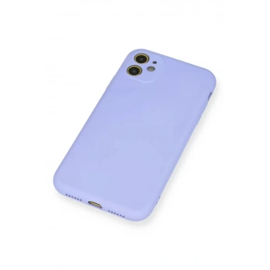 Mey İthalat®   iPhone 11 Kılıf Nano içi Kadife Silikon - Lila