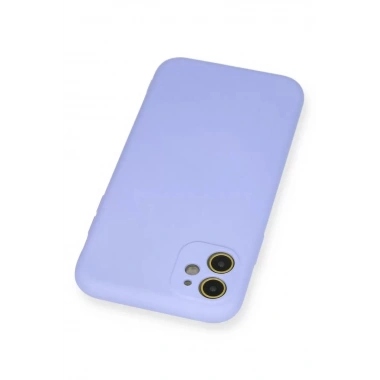 Mey İthalat®   iPhone 11 Kılıf Nano içi Kadife Silikon - Lila