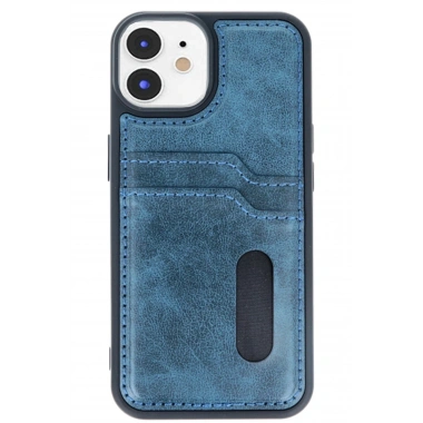 Mey İthalat® iPhone 11 Kılıf Sara Kartvizitli Deri Kılıf - Lacivert
