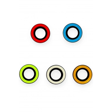 Mey İthalat® iPhone 11 Neon Fosforlu Kamera Lens - Turuncu