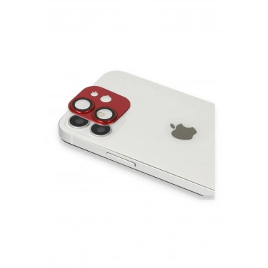 Mey İthalat® iPhone 11 Pers Alüminyum Kamera Lens - Kırmızı