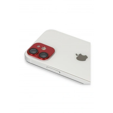 Mey İthalat® iPhone 11 Pers Alüminyum Kamera Lens - Kırmızı