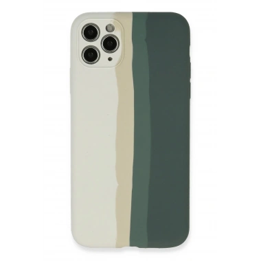 Mey İthalat® iPhone 11 Pro Kılıf Ebruli Lansman Silikon - Beyaz-Gri